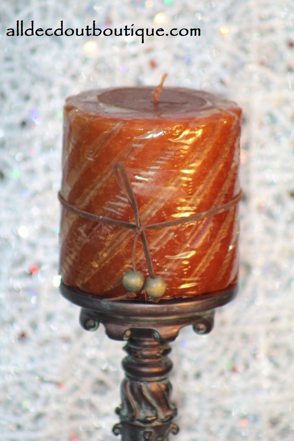 Pillar Candle | Cinnamon Bark Decorative Scented Candle - All Decd Out