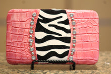ADO | Zebra Bling Clutch Wallet Pink