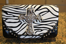 ADO | Bling Cross Zebra Print Clutch Wallet - All Decd Out