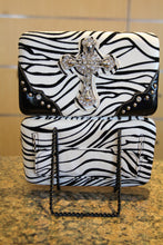 ADO | Bling Cross Zebra Print Clutch Wallet - All Decd Out