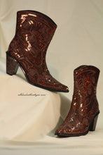 Helen's Heart | Full Embellished Sequin Bronze Boot
