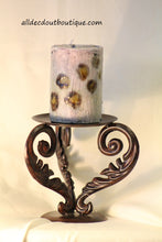 Candle Holder | Metal Scroll Candle Holder Bronze