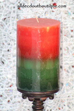 Pillar Candle Harvest Home Cinnamon Scented Christmas Candle