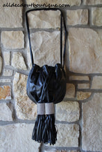 ADO | Drawstring Leatherette Purse with Bling Tassels - All Decd Out