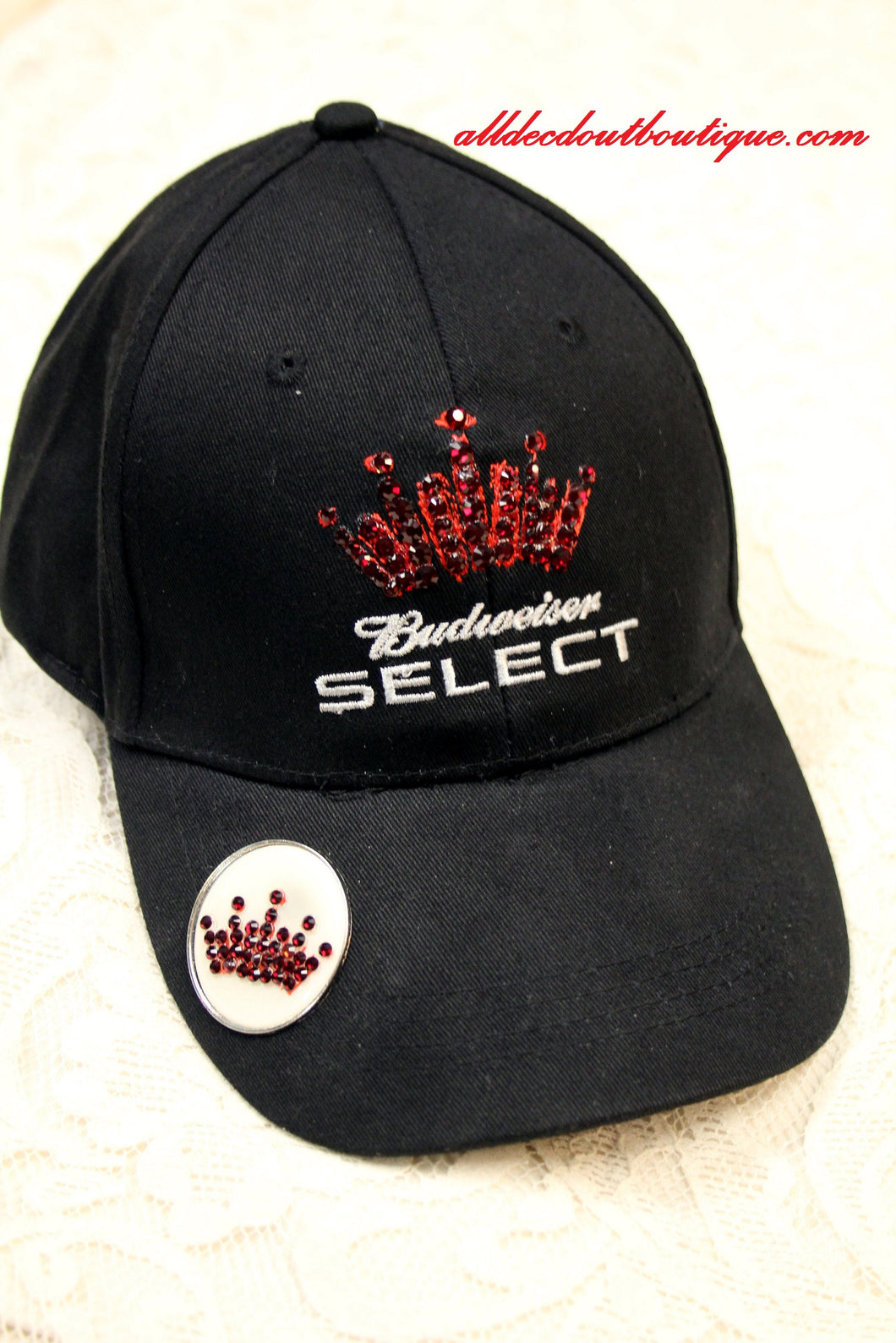 Bottle opener | Embellished Black/Red Ball Cap