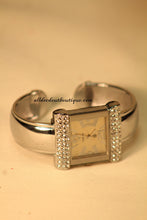 Silver/White Clear Rhinestones | Metal Band One Size