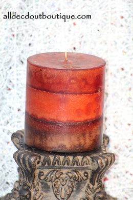 Pillar Candle | Multi Color Scented Decor Candle - All Decd Out