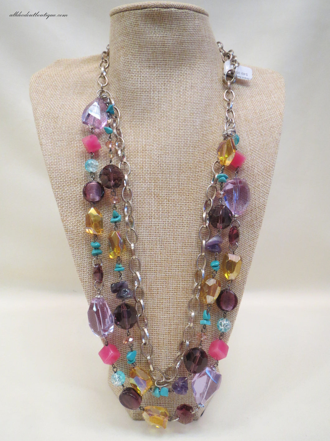 ADO |  Multi Colored 2 Stand Versatile Necklace - All Decd Out