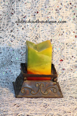 Pillar Candle Multi-Color Square Scented Candle