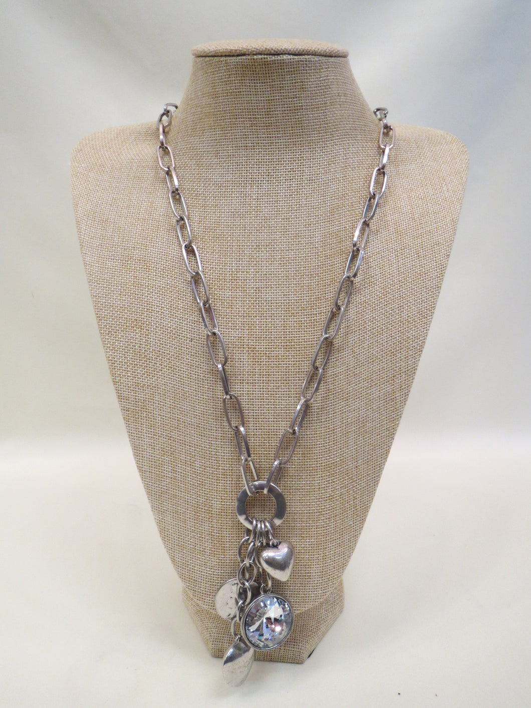ADO Long Silver Chain Necklace with Pendant | All Dec'd Out