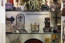 Table Decor Embellished Fleur De Lis Candle Holder