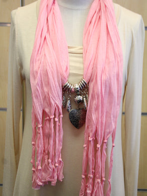 ADO | Jewelry Wrap Scarf Light Pink Heart
