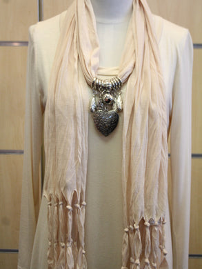 ADO | Jewelry Wrap Scarf Cream Heart