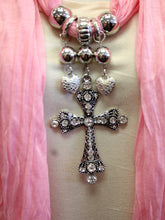 ADO | Jewelry Wrap Scarf Light Pink Cross