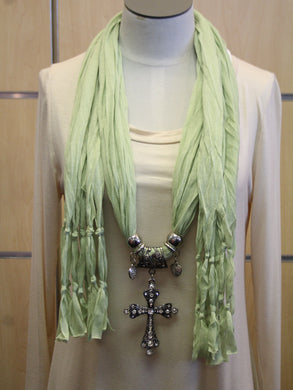 ADO | Jewelry Wrap Scarf Green Cross