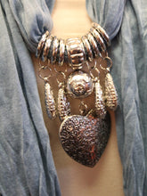 ADO | Jewelry Wrap Scarf Aqua Blue Heart