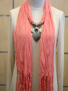 ADO | Jewelry Wrap Scarf Peach Heart