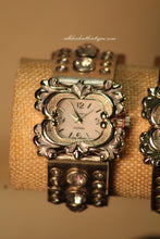 Silver/White Silver Studs & Clear Rhinestones Leather Band with Buckle Clasp