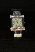 Silver/White Clear Rhinestones | Metal Band One Size
