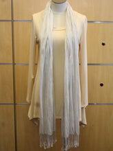 Look By M | Wrap Silver Fringe Scarf