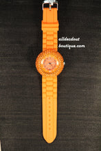 Orange/Orange Orange Rhinestones | Silicone Band - All Decd Out