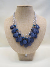 ADO | Blue Double Layer Necklace Silver Chain - All Decd Out