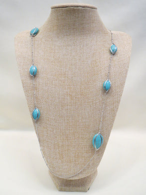 ADO Turquoise Stone Necklace Long | All Dec'd Out