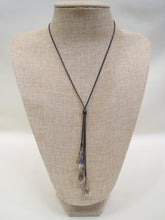 ADO | Tear Drop Crystal Necklace Black - All Decd Out