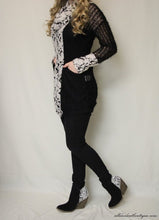 A'reve | Black Crochet with White Floral Lace - All Decd Out