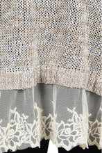 A'reve | Sweater With Lace Trim Cream - All Decd Out