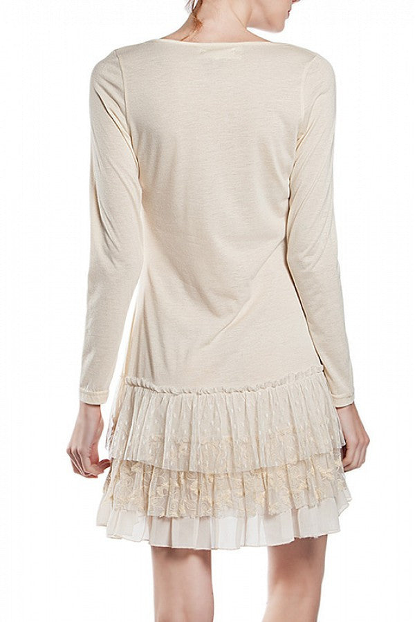 A'reve Slip Dress Long Sleeve Cream | All Dec'd Out All Decd Out A'reve Slip Dress Long Sleeve Cream | All Dec'd Out All Decd Out