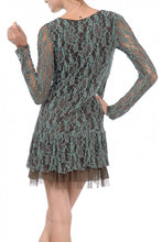 A'reve | Lace Dress Brown & Turquoise - All Decd Out