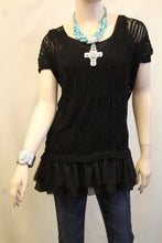 A'reve | Top with Ruffles Black - All Decd Out
