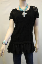 A'reve | Top with Ruffles Black - All Decd Out