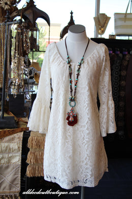 Blu Pepper | Lace Tunic Dress White