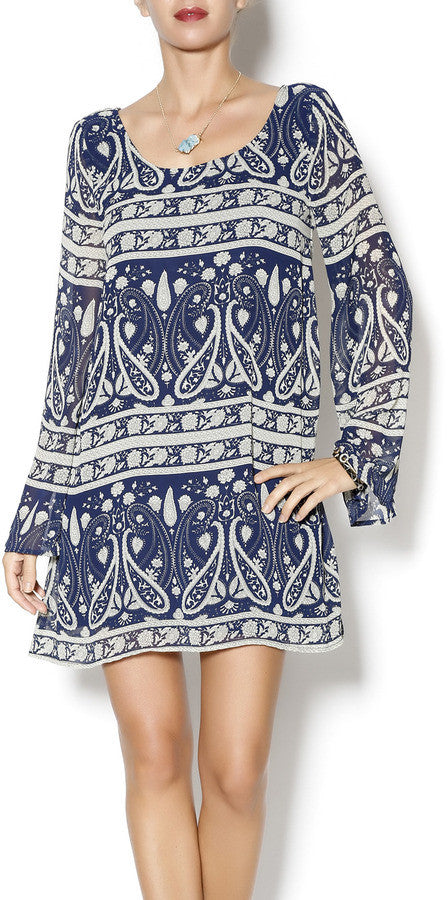 Blu Pepper Paisley Print Dress