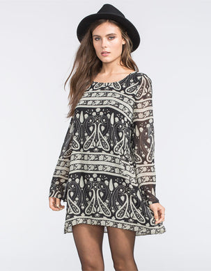 Blu Pepper Paisley Print Dress | All Dec'd Out