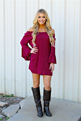 Blu Pepper | Burgundy Tunic Dress - All Decd Out