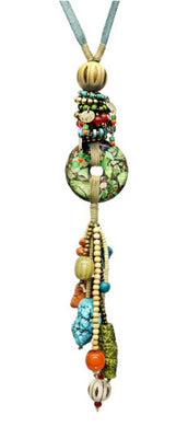 Treska Long Beaded Tassel Necklace | All Dec'd Out