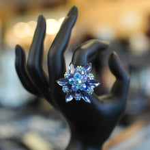 ADO | Crystal Flower Ring Blue - All Decd Out