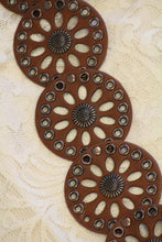 Cowgirls Rock | Round Leather Cut Out Belt Brown