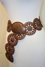 Cowgirls Rock | Round Leather Cut Out Belt Brown