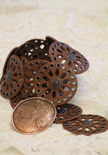 Cowgirls Rock | Round Leather Cut Out Belt Brown