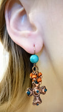 Treska | Cross & Cluster Drop Earrings