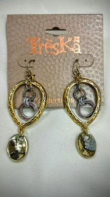 Treska | Teardrop Ring Drop Earrings