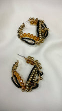 Treska | Leopard Tribal Beaded Hoop Earrings