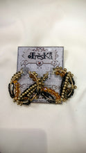 Treska | Leopard Tribal Beaded Hoop Earrings
