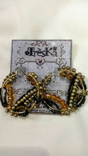 Treska | Leopard Tribal Beaded Hoop Earrings