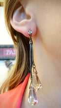 ADO | Tear Drop Crystal Earrings Black