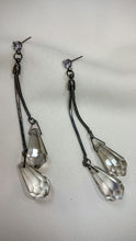 ADO | Tear Drop Crystal Earrings Black